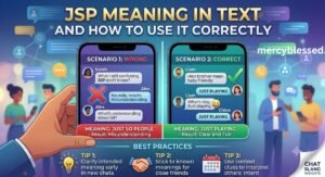 Jsp meaning in text and how to use it correctly in daily chatting