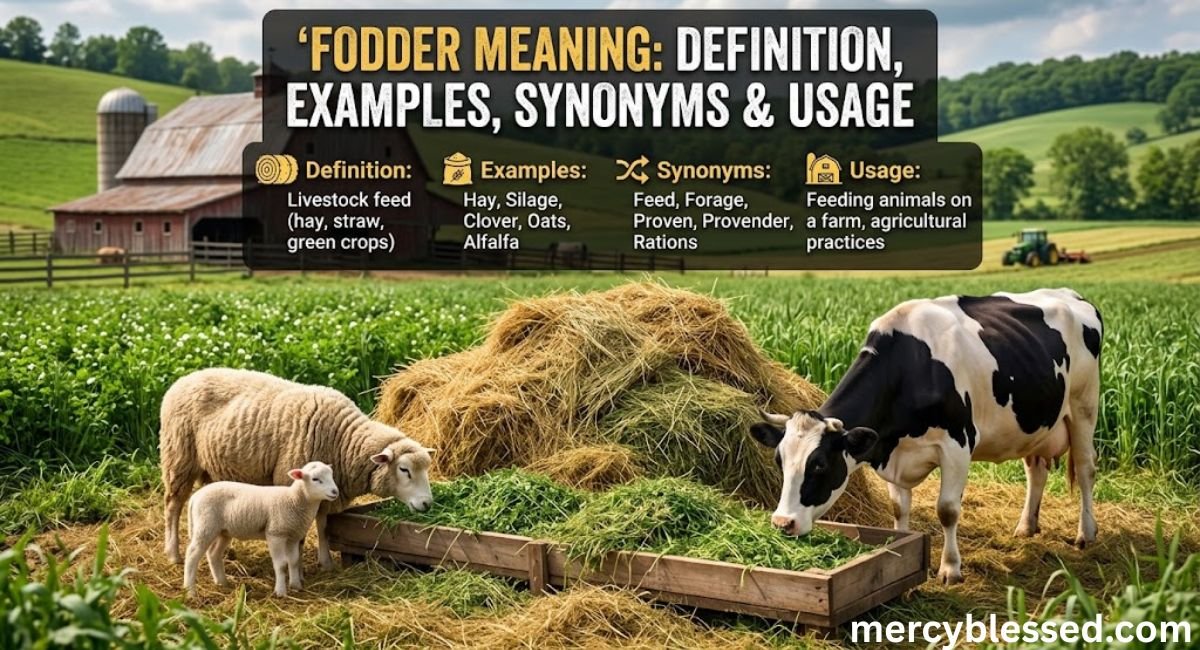 Fodder Meaning: Definition, Examples, Synonyms & Usage